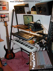 My first computer-based home recording studio. October 2001.